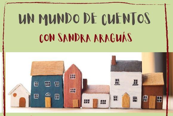 Imagen: Cartel de la cuenta cuentos Sandra Araguás_Un mundo de cuentos_Fiestas en Honor a San Ramón Nonato